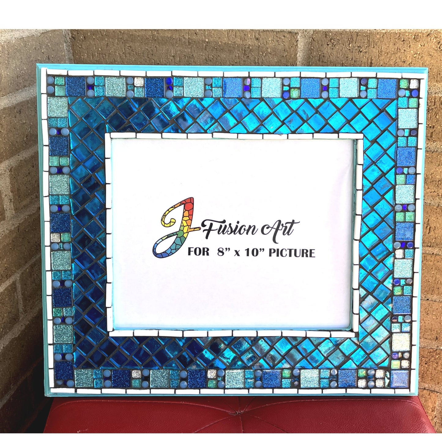 Mosaic Photo Frame/8" x 10"/Ocean/READY TO SHIP - PHOTO FRAMES