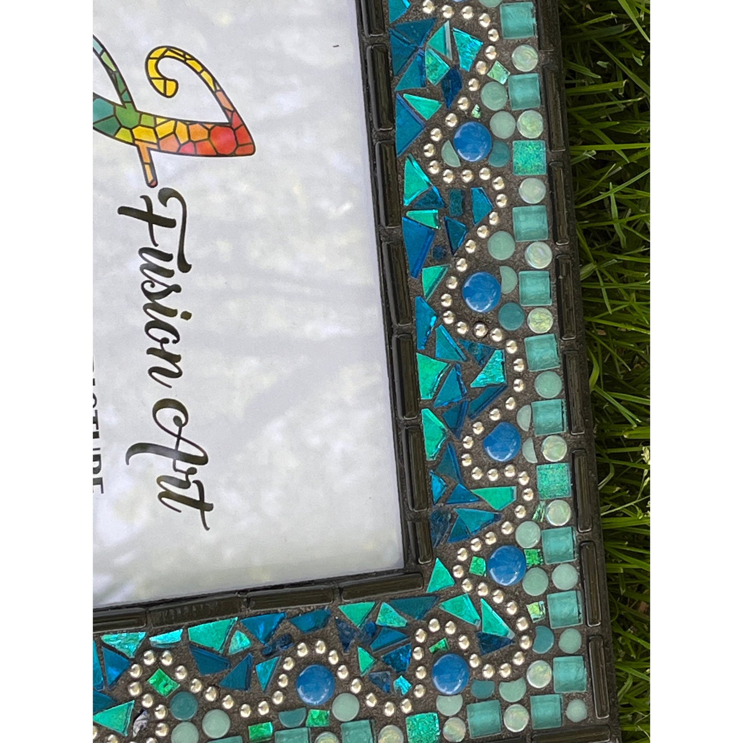 MOSAIC PHOTO FRAME 5" x 7" - Teal Seas - PHOTO FRAMES