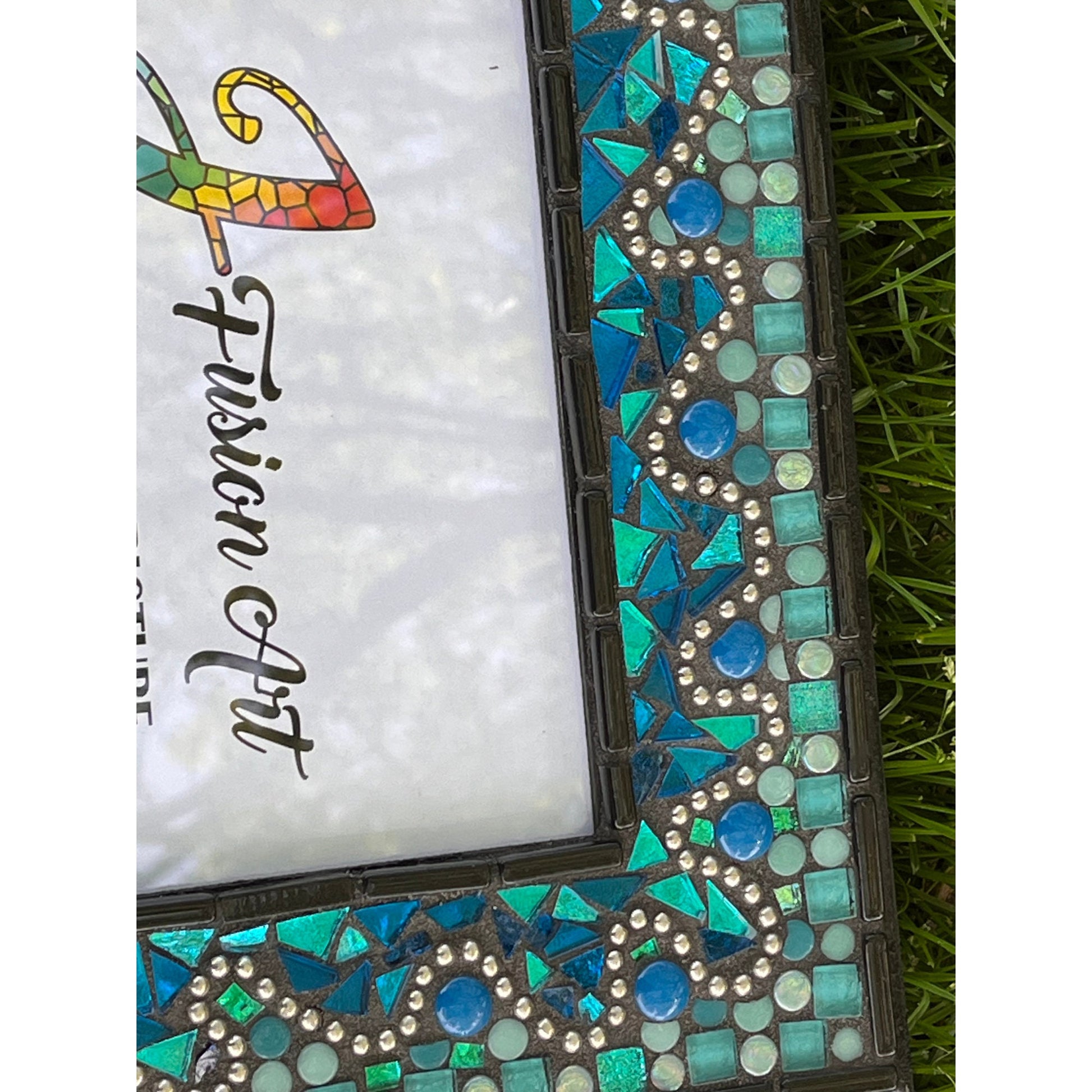 MOSAIC PHOTO FRAME 5" x 7" - Teal Seas - PHOTO FRAMES