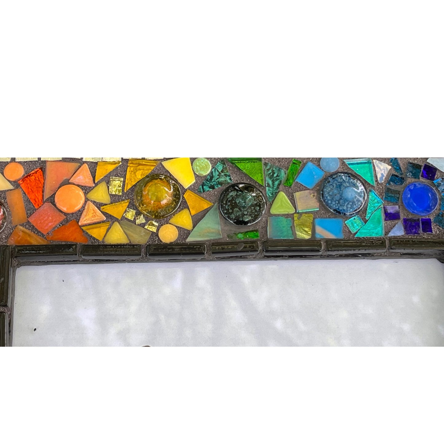 MOSAIC PHOTO FRAME/ 5" X 7" Rainbow-esque - PHOTO FRAMES