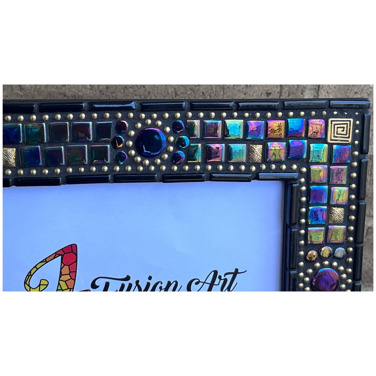 MOSAIC PHOTO FRAME| 5" x 7" | Black Iridescent Pearl | Top Seller - PHOTO FRAMES