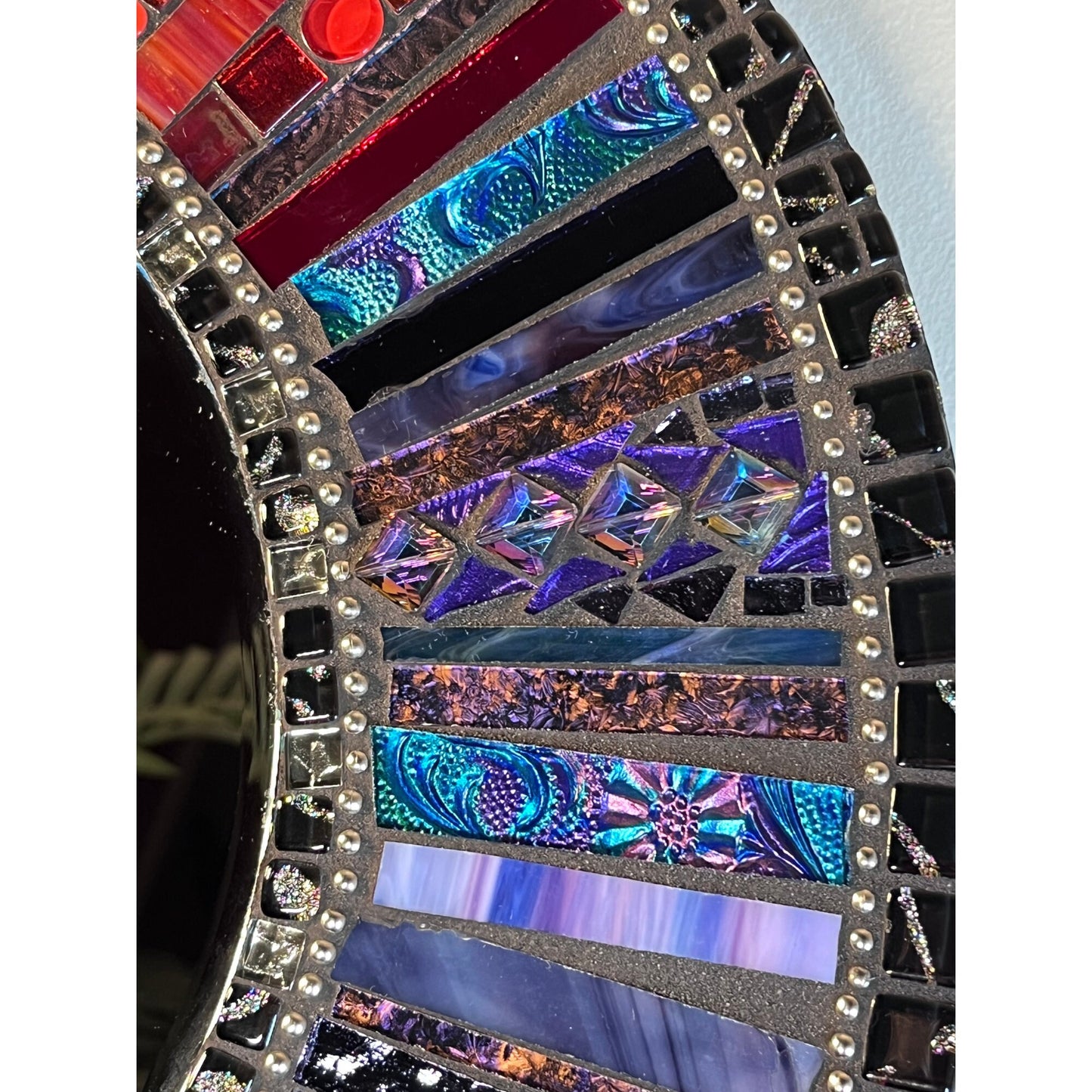 MOSAIC MIRROR - 18"/Rainbow Fantasy Patchwork - MIRRORS