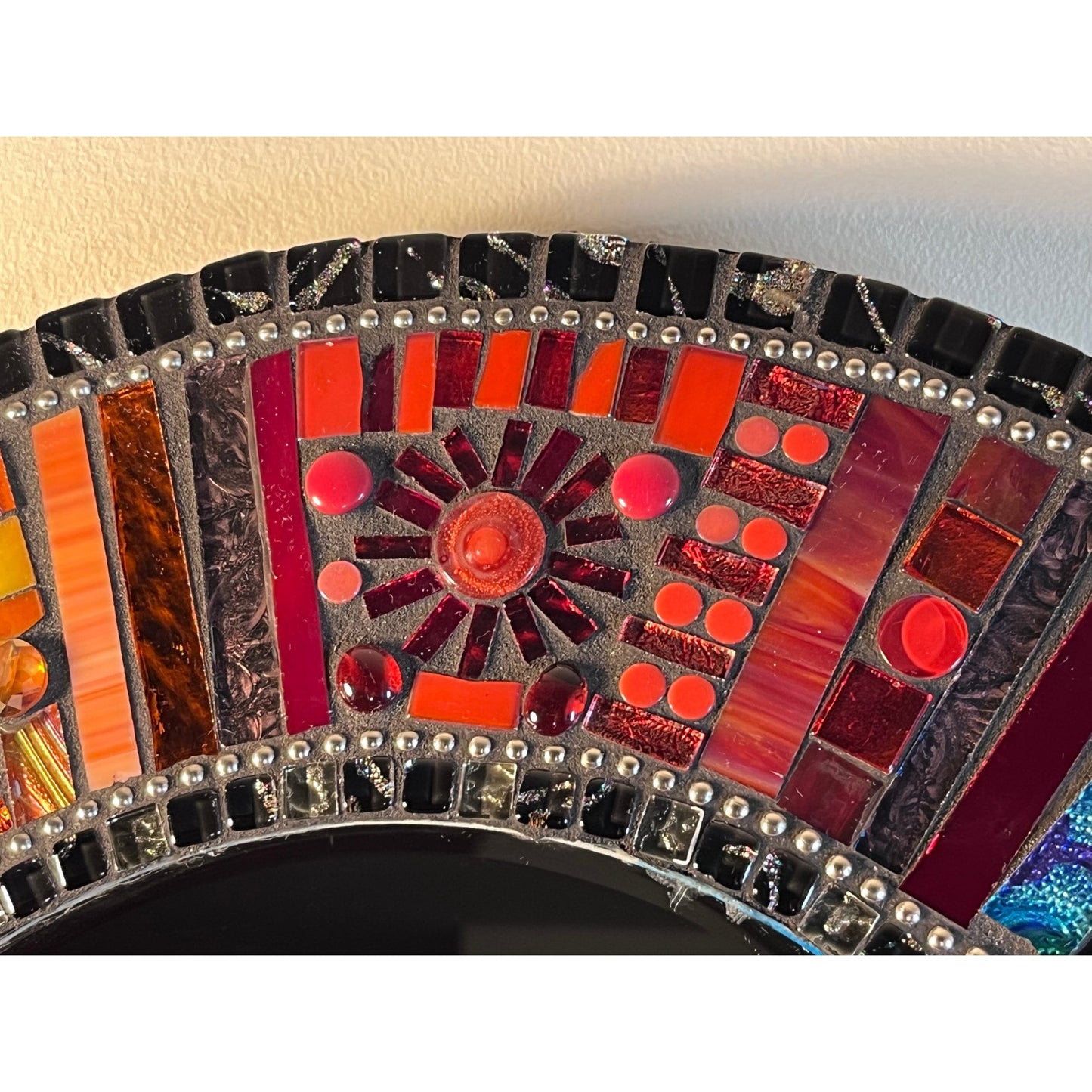 MOSAIC MIRROR - 18"/Rainbow Fantasy Patchwork - MIRRORS