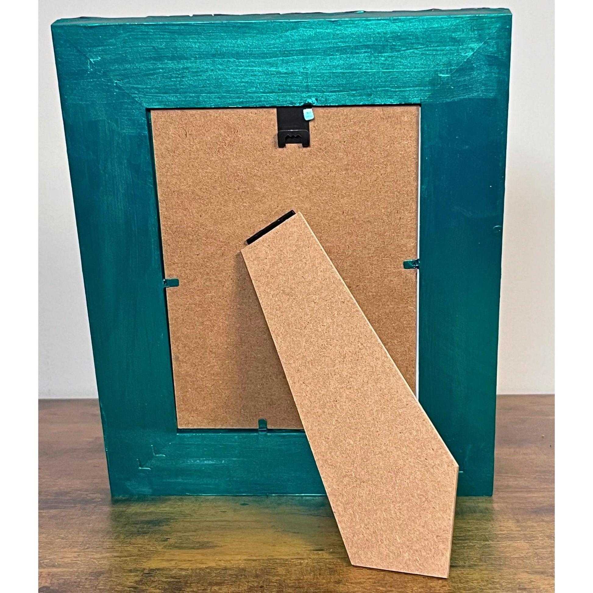 Green Tempered Glass Photo Frame / 5x7 / For Exquisite Displays, One of a Kind - PHOTO FRAMES