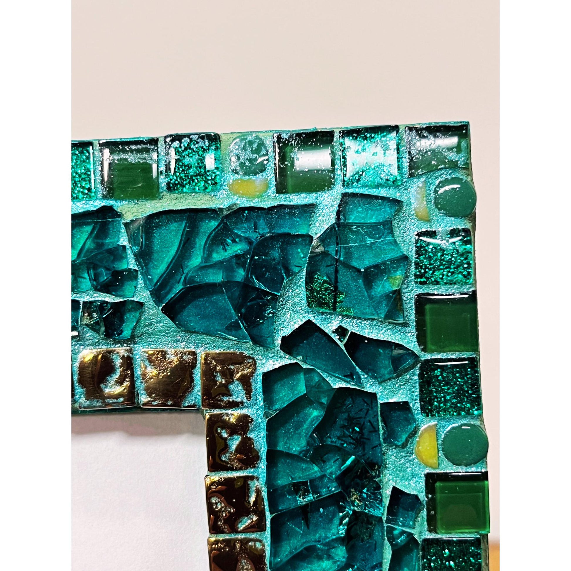 Green Tempered Glass Photo Frame / 5x7 - PHOTO FRAMES