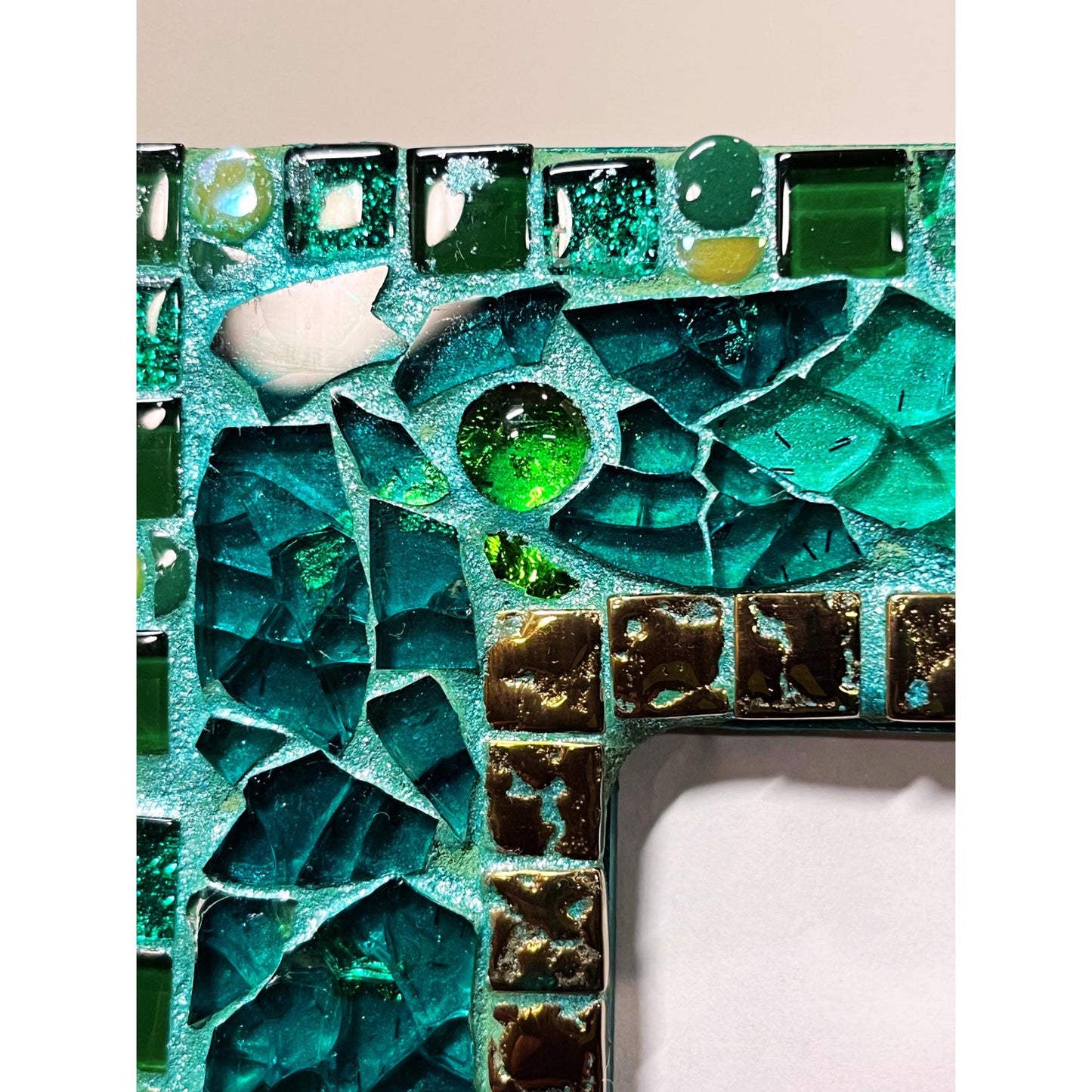 Green Tempered Glass Photo Frame / 5x7 - PHOTO FRAMES