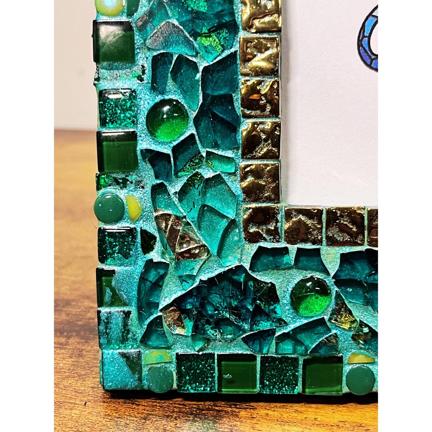 Green Tempered Glass Photo Frame / 5x7 - PHOTO FRAMES