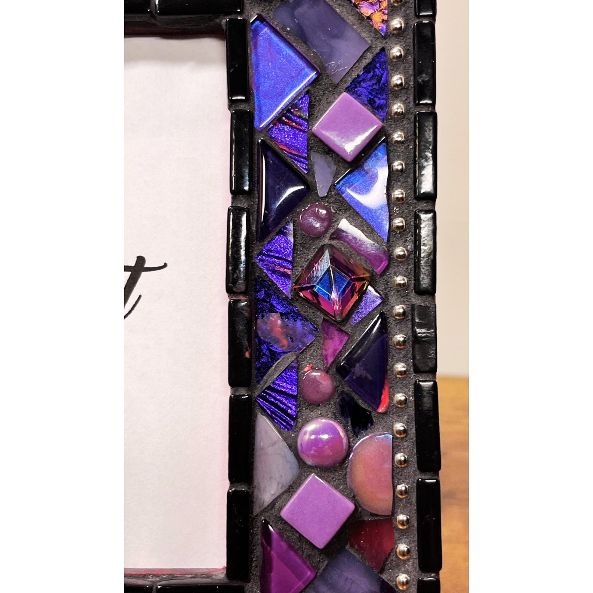 Rainbow Mosaic Photo Frame / 5" x 7" / Rainbow Patchwork. Lots of texture. Unique Holiday Gift. Best Seller! - PHOTO FRAMES