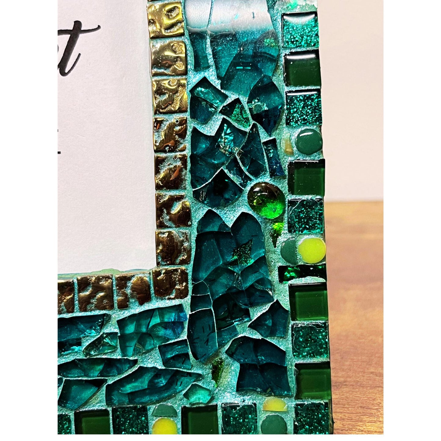 Green Tempered Glass Photo Frame / 5x7 - PHOTO FRAMES