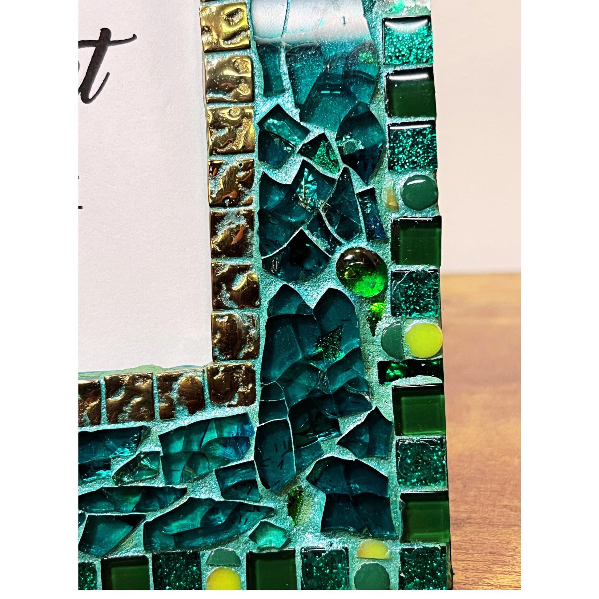 Green Tempered Glass Photo Frame / 5x7 - PHOTO FRAMES