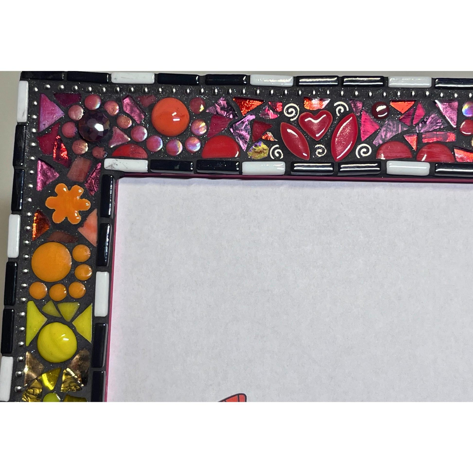 Rainbow Mosaic Photo Frame | 8" x 10" | Rainbow Patchwork. Lots of texture. Bestseller! - PHOTO FRAMES