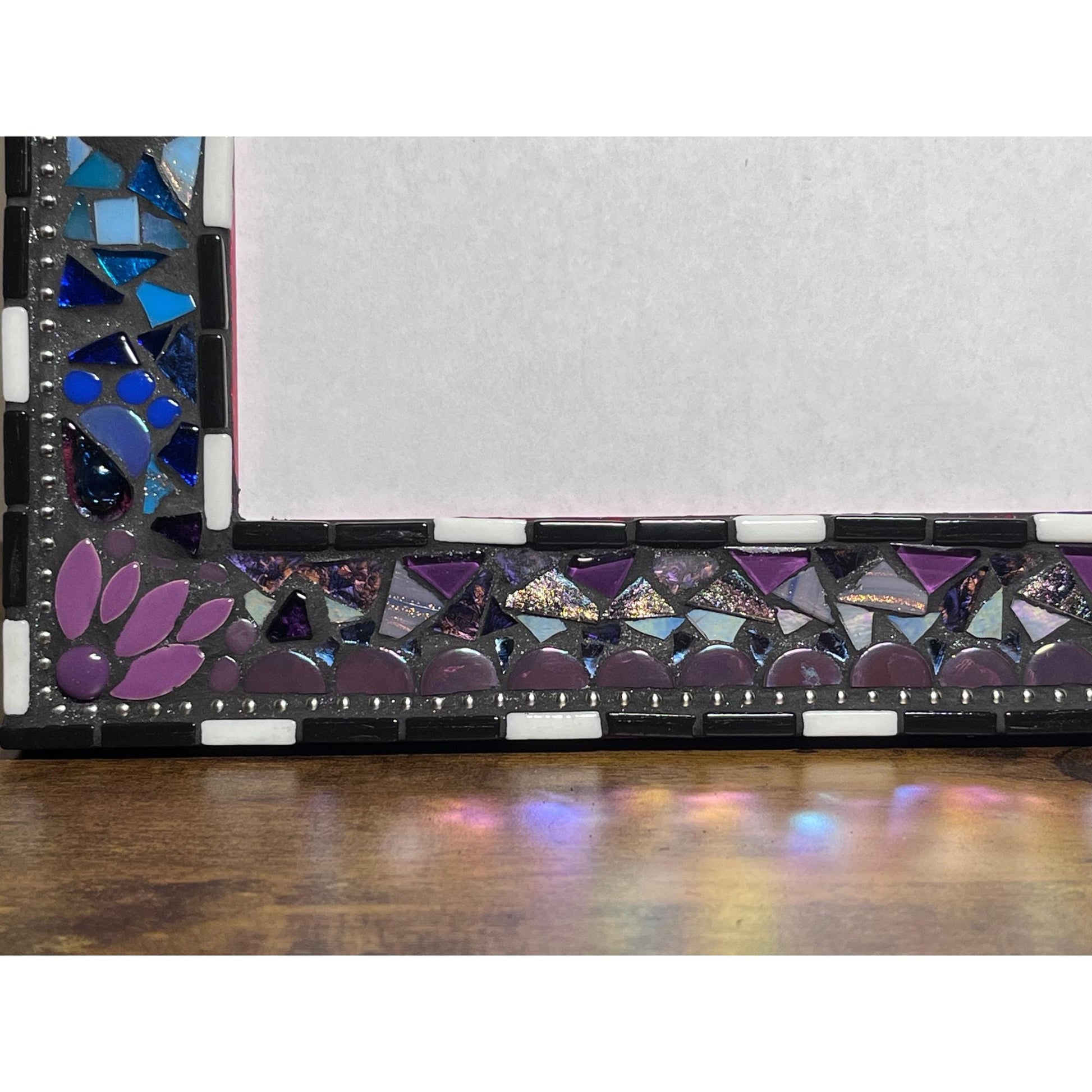 Rainbow Mosaic Photo Frame | 8" x 10" | Rainbow Patchwork. Lots of texture. Bestseller! - PHOTO FRAMES