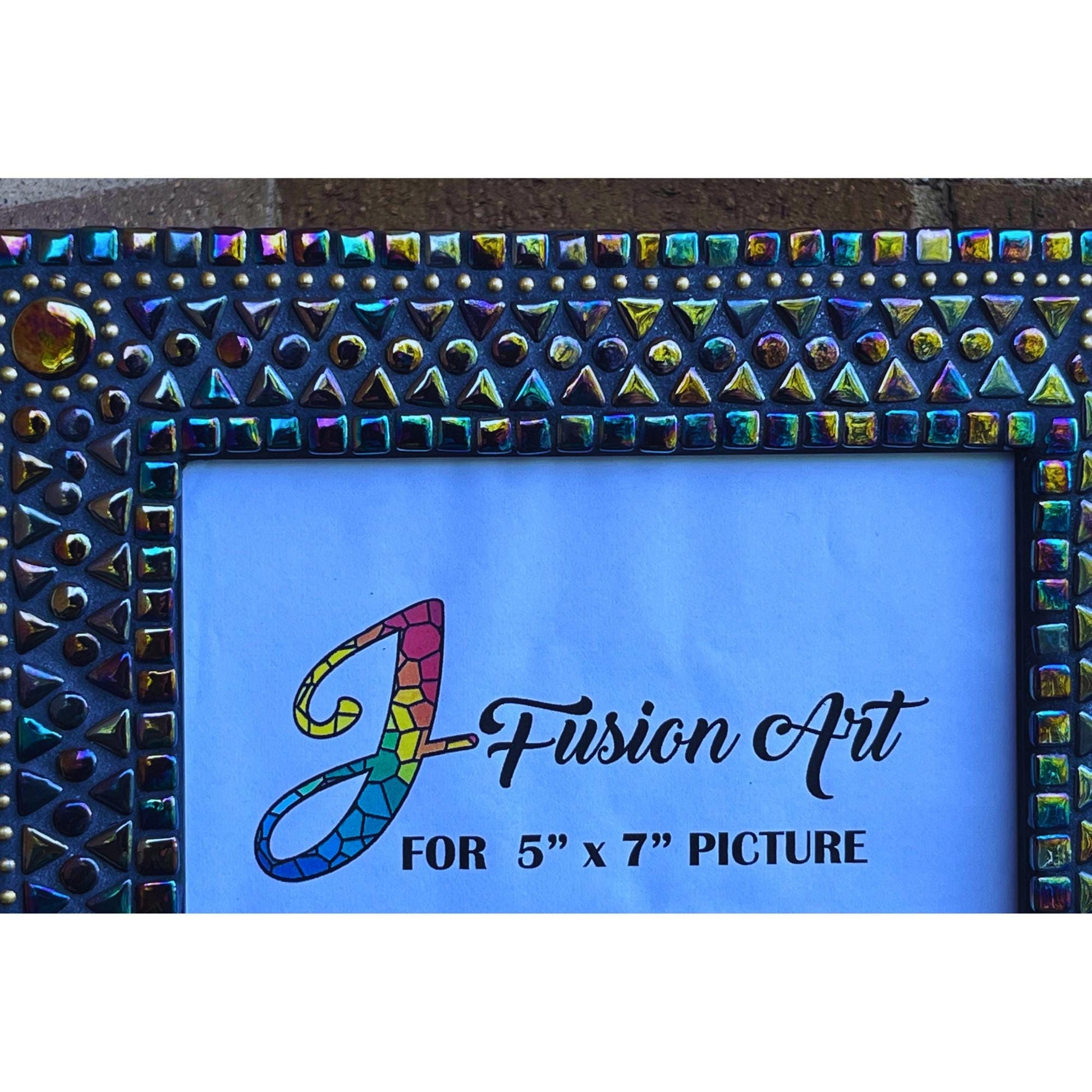 Mosaic Photo Frame 5"x7"| Stylish Black Iridescent | Perfect Gift - PHOTO FRAMES