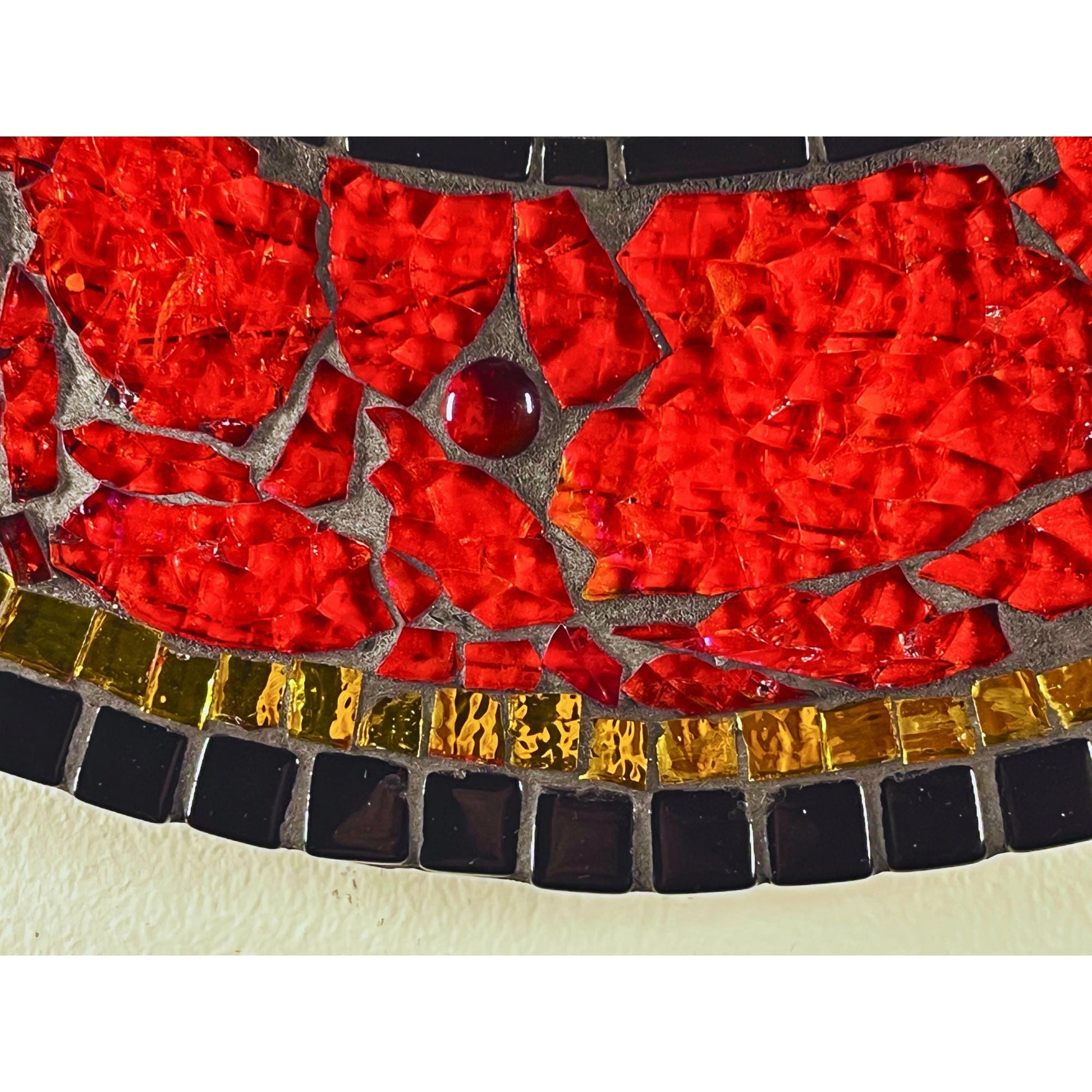 Captivating 14" Mosaic Mirror |Orient Inspired Decor| Statement Piece. - MIRRORS