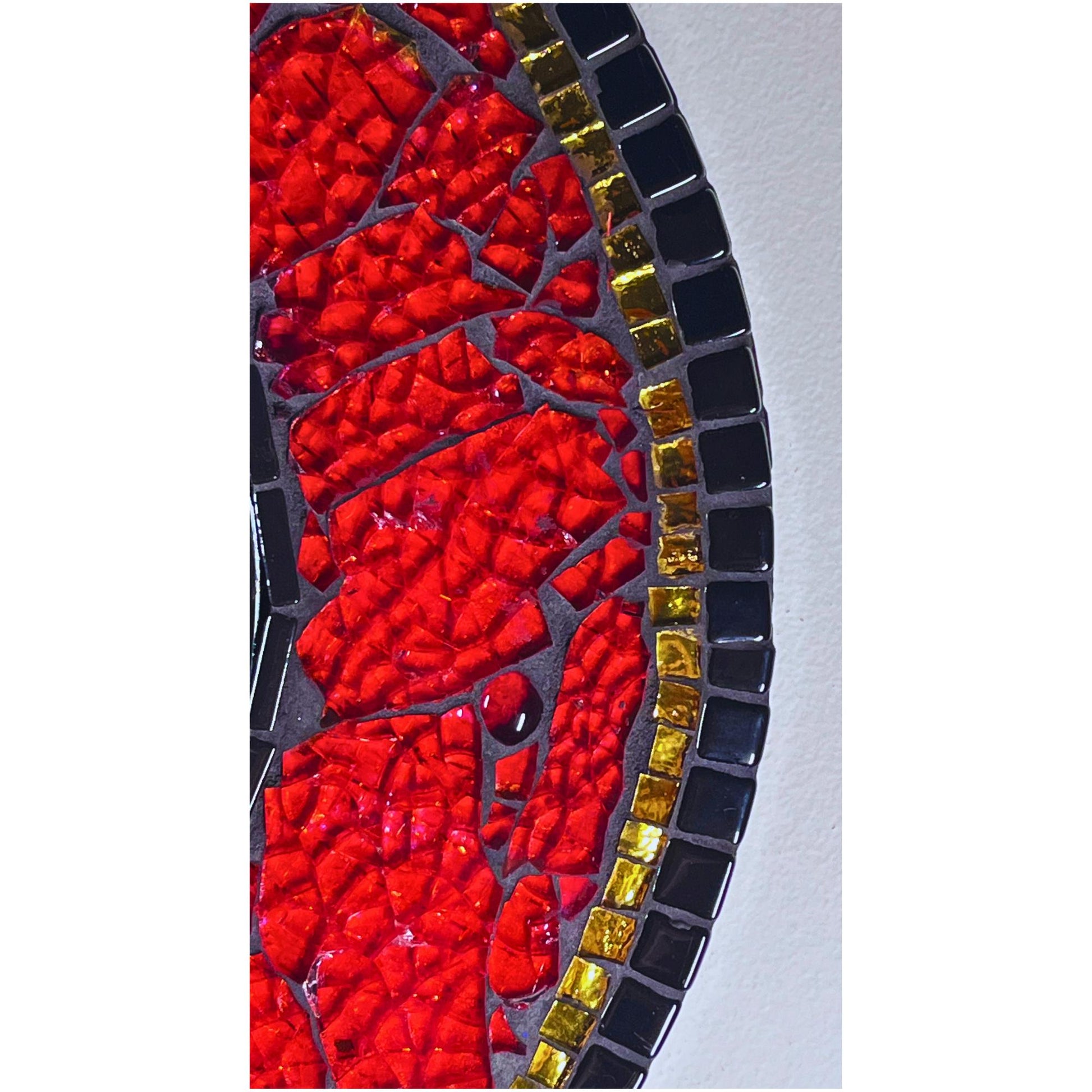 Captivating 14" Mosaic Mirror |Orient Inspired Decor| Statement Piece. - MIRRORS