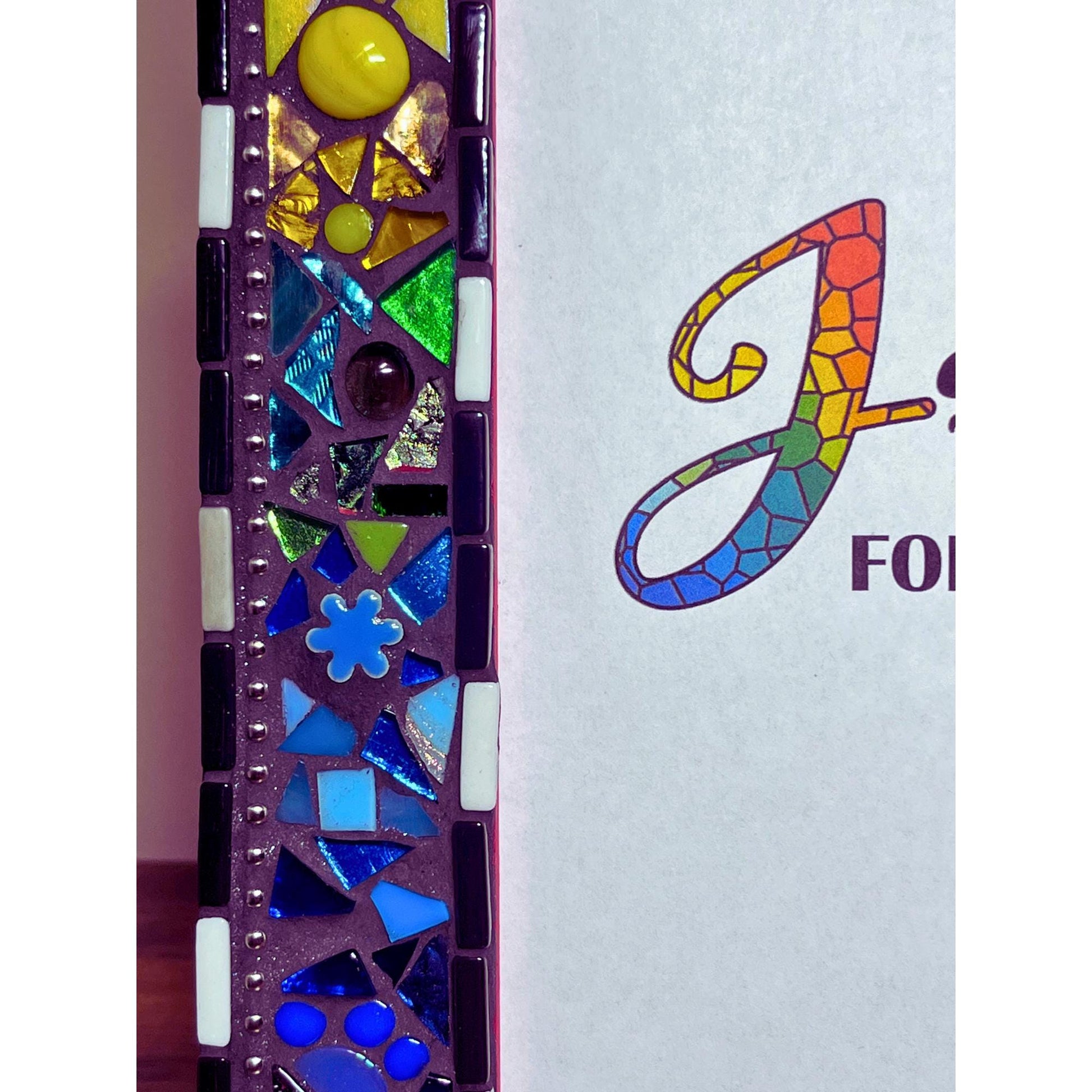 Rainbow Mosaic Photo Frame | 8" x 10" | Rainbow Patchwork. Lots of texture. Bestseller! - PHOTO FRAMES