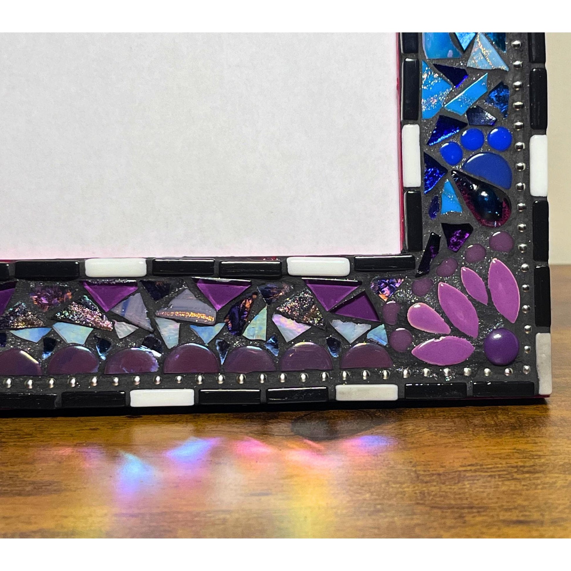 Rainbow Mosaic Photo Frame | 8" x 10" | Rainbow Patchwork. Lots of texture. Bestseller! - PHOTO FRAMES