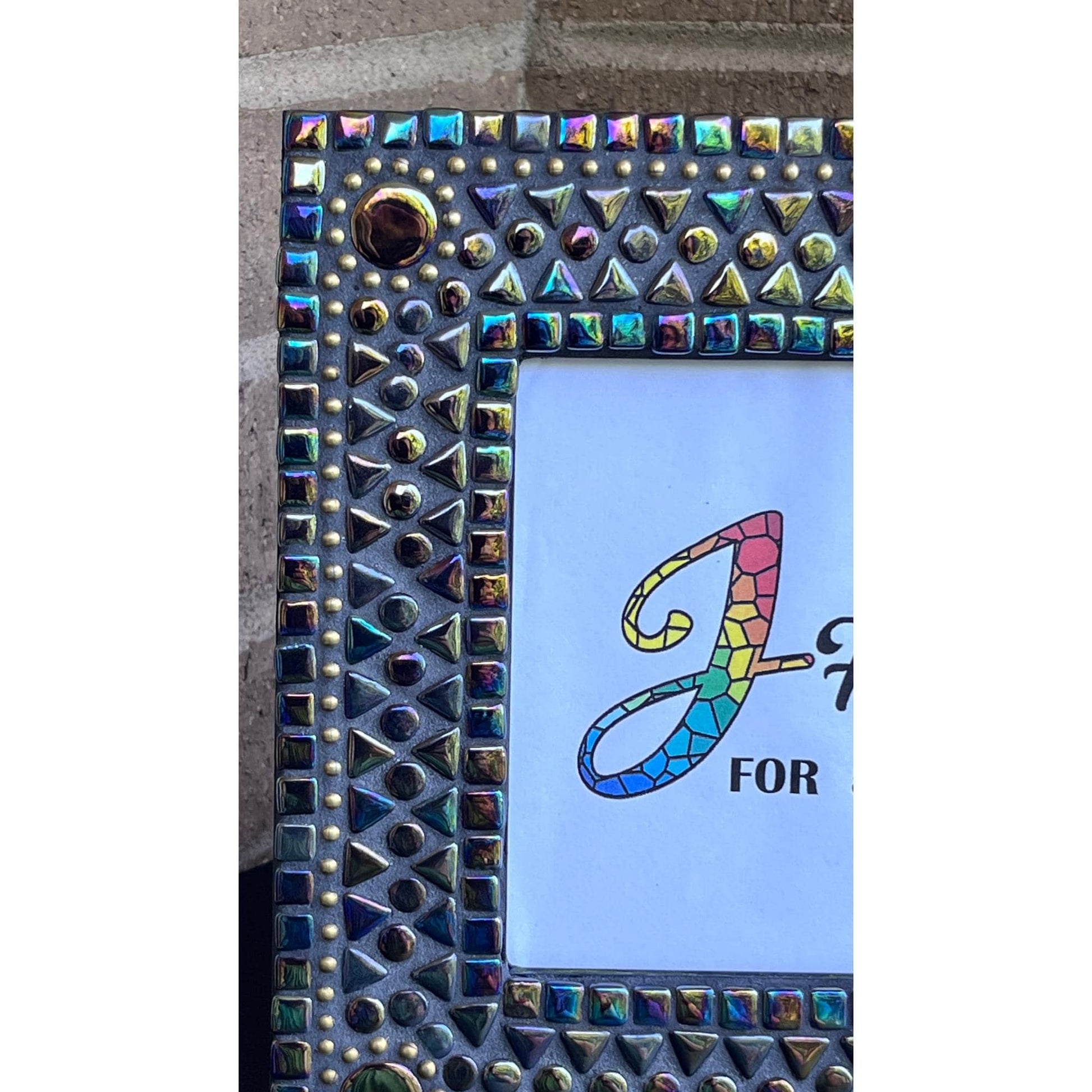Mosaic Photo Frame 5"x7"| Stylish Black Iridescent | Perfect Gift - PHOTO FRAMES