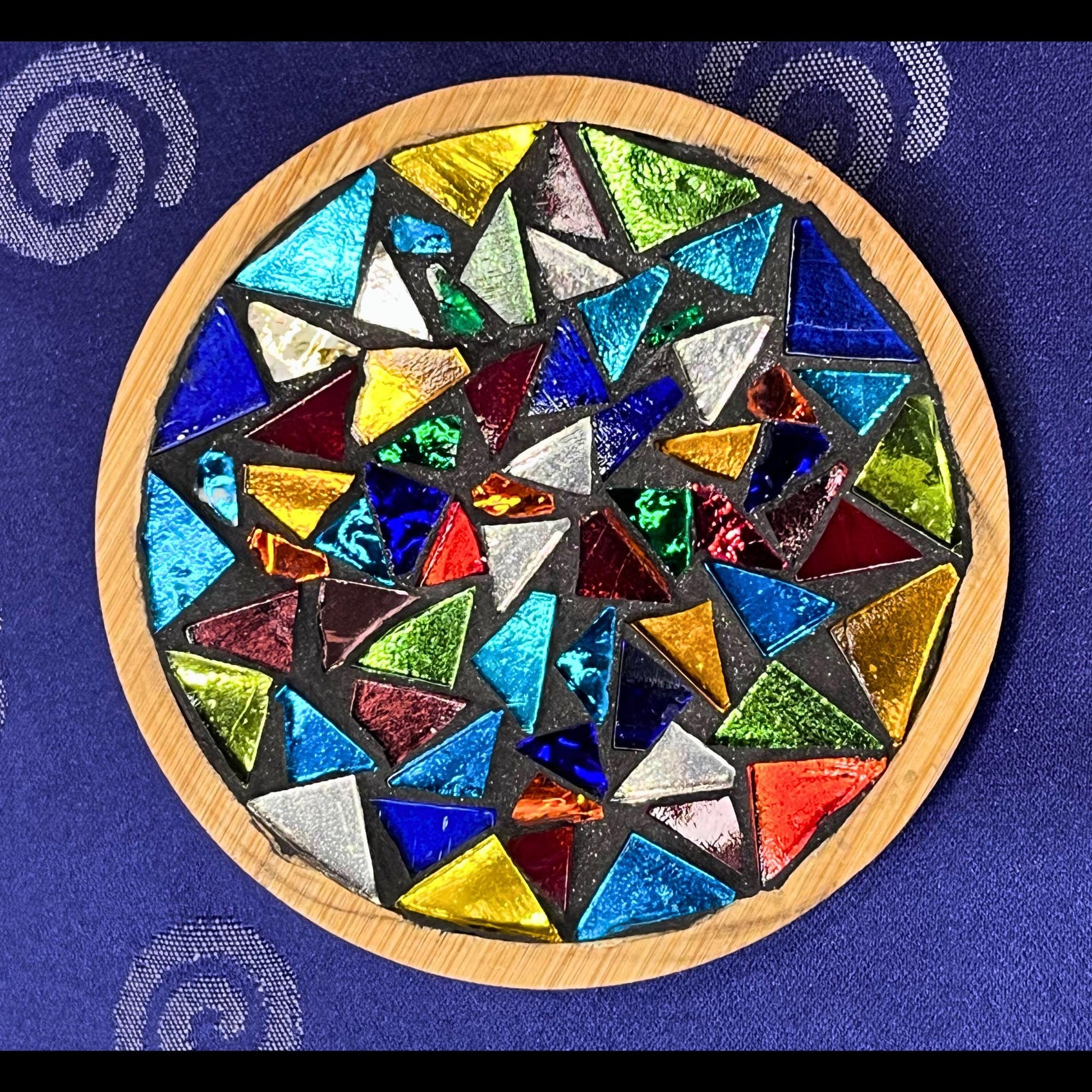 COASTER SET - 4 piece| Rainbow Kaleidoscope| One of a kind -