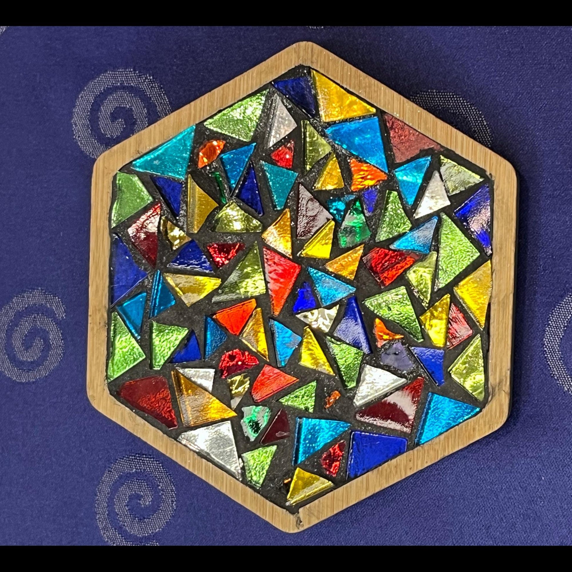 COASTER SET - 4 piece| Rainbow Kaleidoscope| One of a kind -