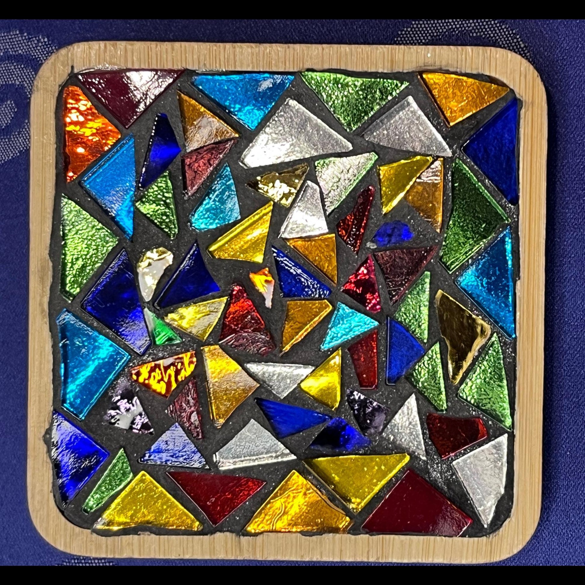 COASTER SET - 4 piece| Rainbow Kaleidoscope| One of a kind -