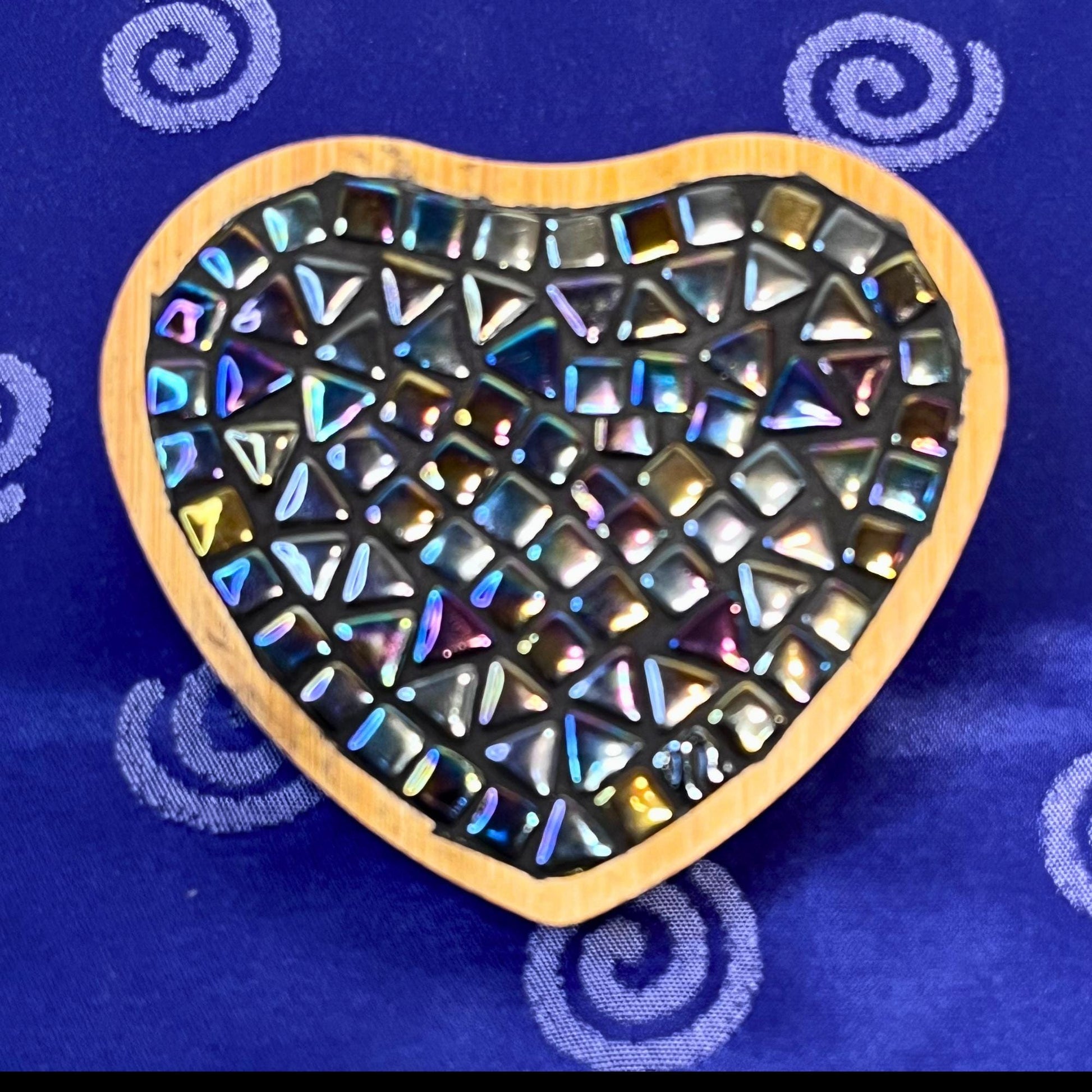 COASTER SET - 4 piece|Black Opal Iridescent| One of a kind -