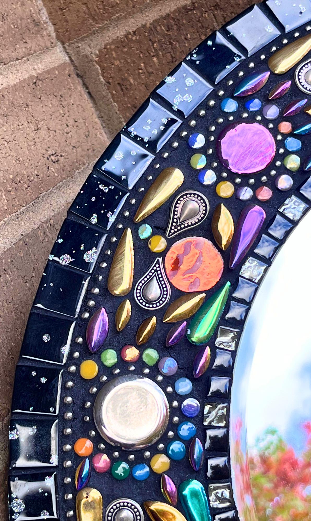 IRIDESCENT DRAGONFLY MIRROR |18 inches| One of a Kind - MIRRORS