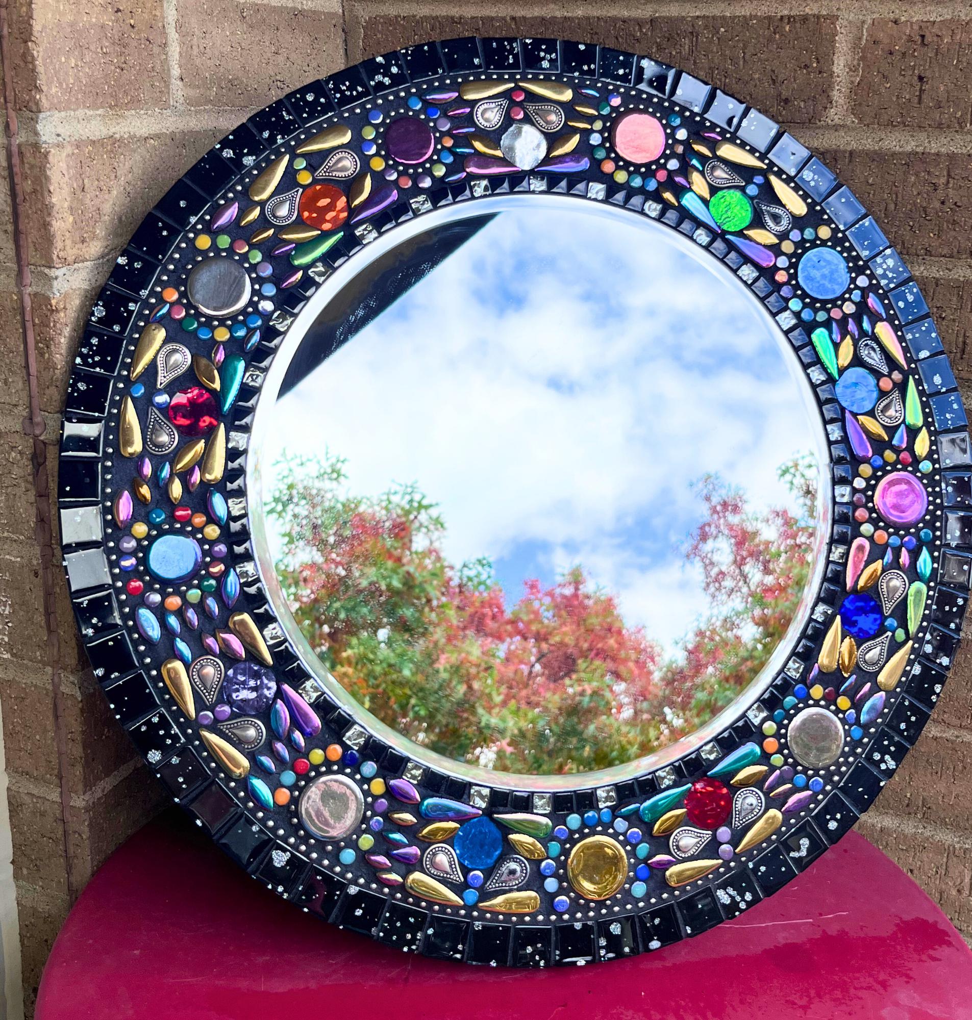 IRIDESCENT DRAGONFLY MIRROR |18 inches| One of a Kind - MIRRORS