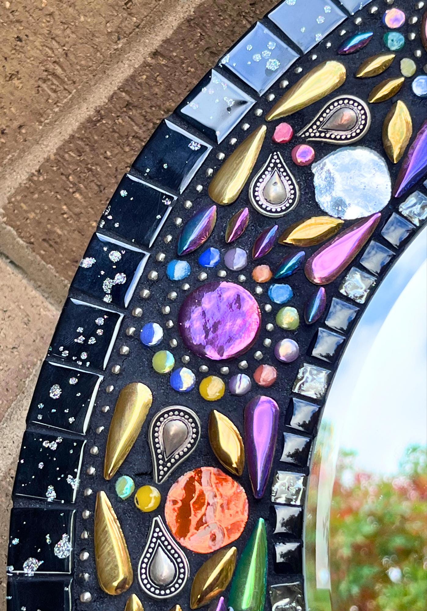 IRIDESCENT DRAGONFLY MIRROR |18 inches| One of a Kind - MIRRORS