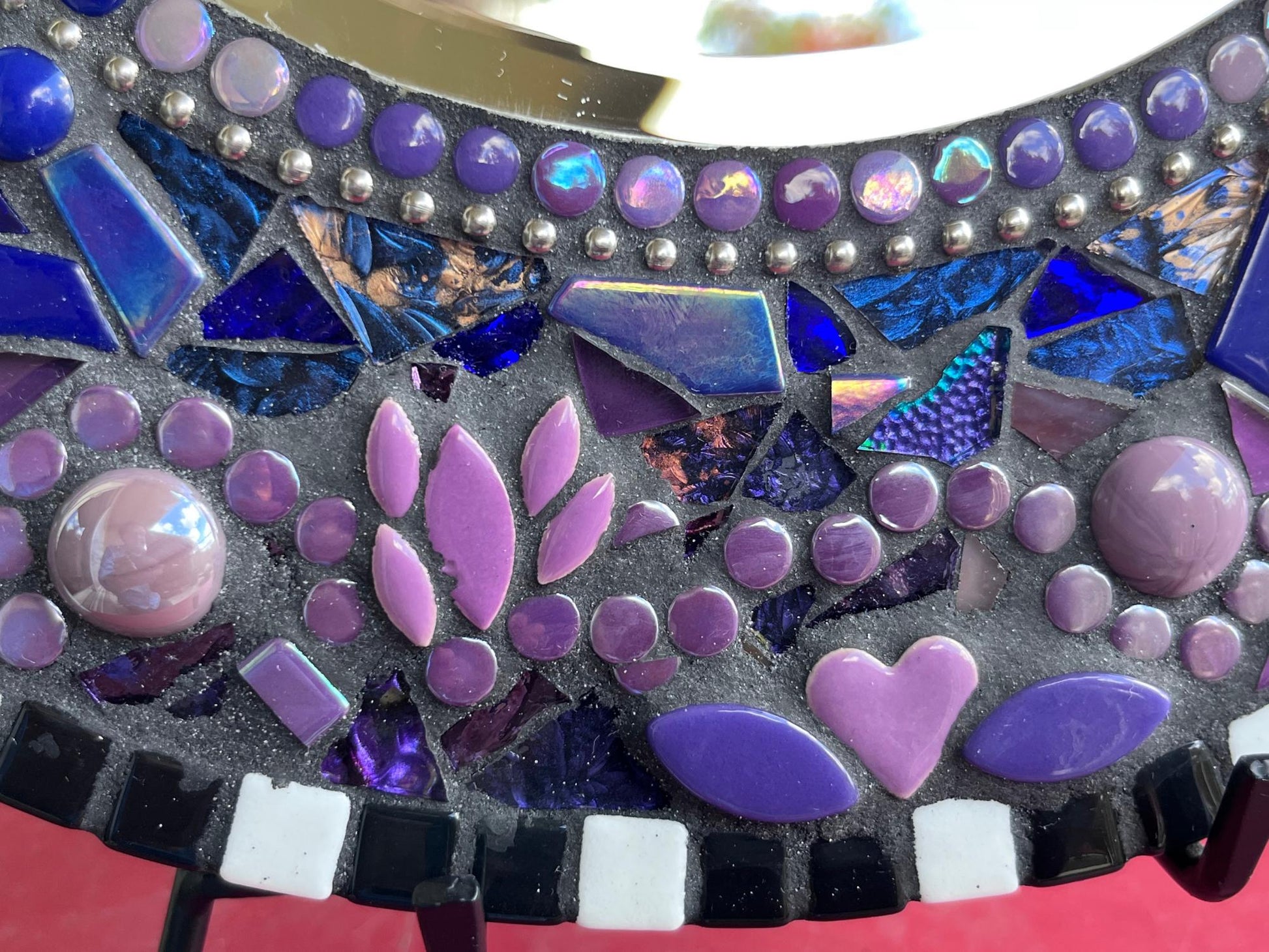 Rainbow Mosaic Mirror|14 inches| add some Whimsy to your wall - MIRRORS