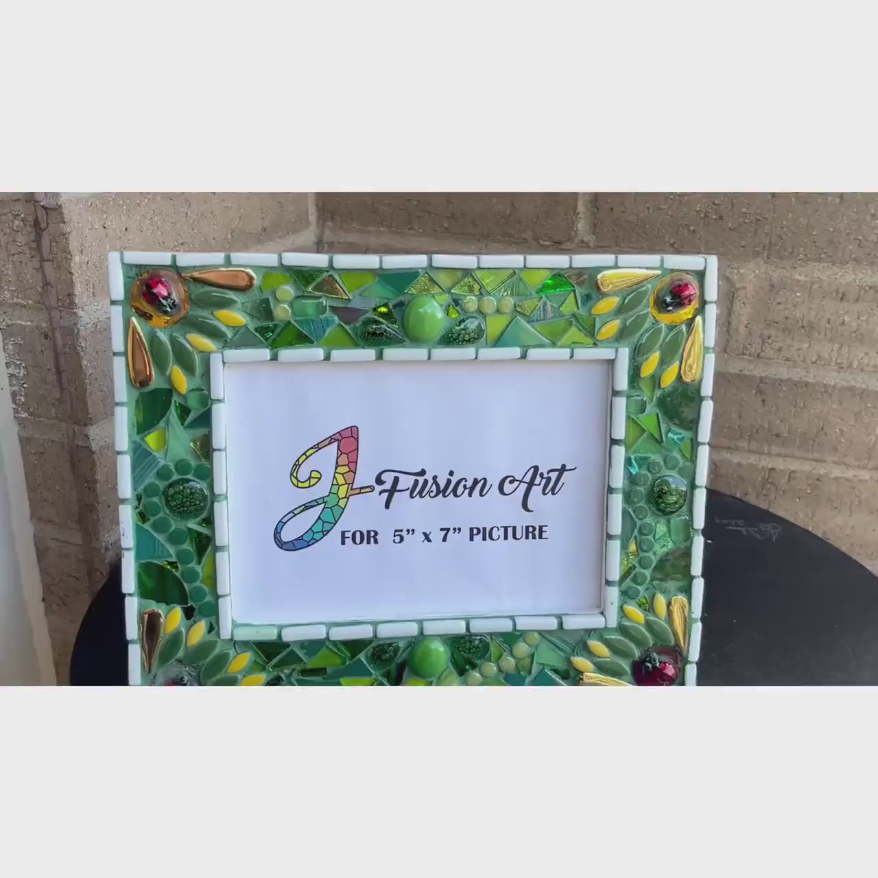 5x7 Mosaic Photo Frame|Green Garden|One of a kind| Great Gift