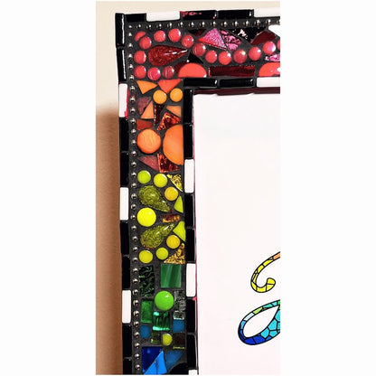 Rainbow Mosaic Photo Frame | 8" x 10" | Rainbow Patchwork. Lots of texture. Bestseller!