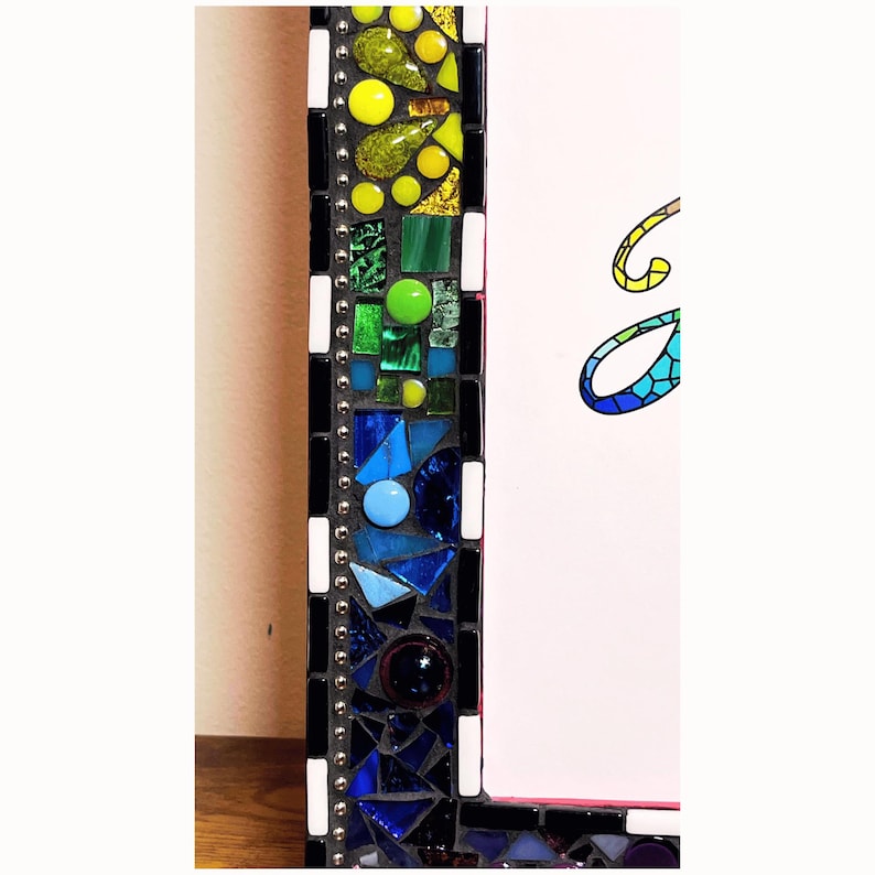 Rainbow Mosaic Photo Frame | 8" x 10" | Rainbow Patchwork. Lots of texture. Bestseller!