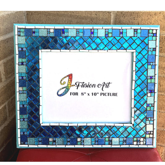 Mosaic Photo Frame/8" x 10"/Ocean/READY TO SHIP - PHOTO FRAMES