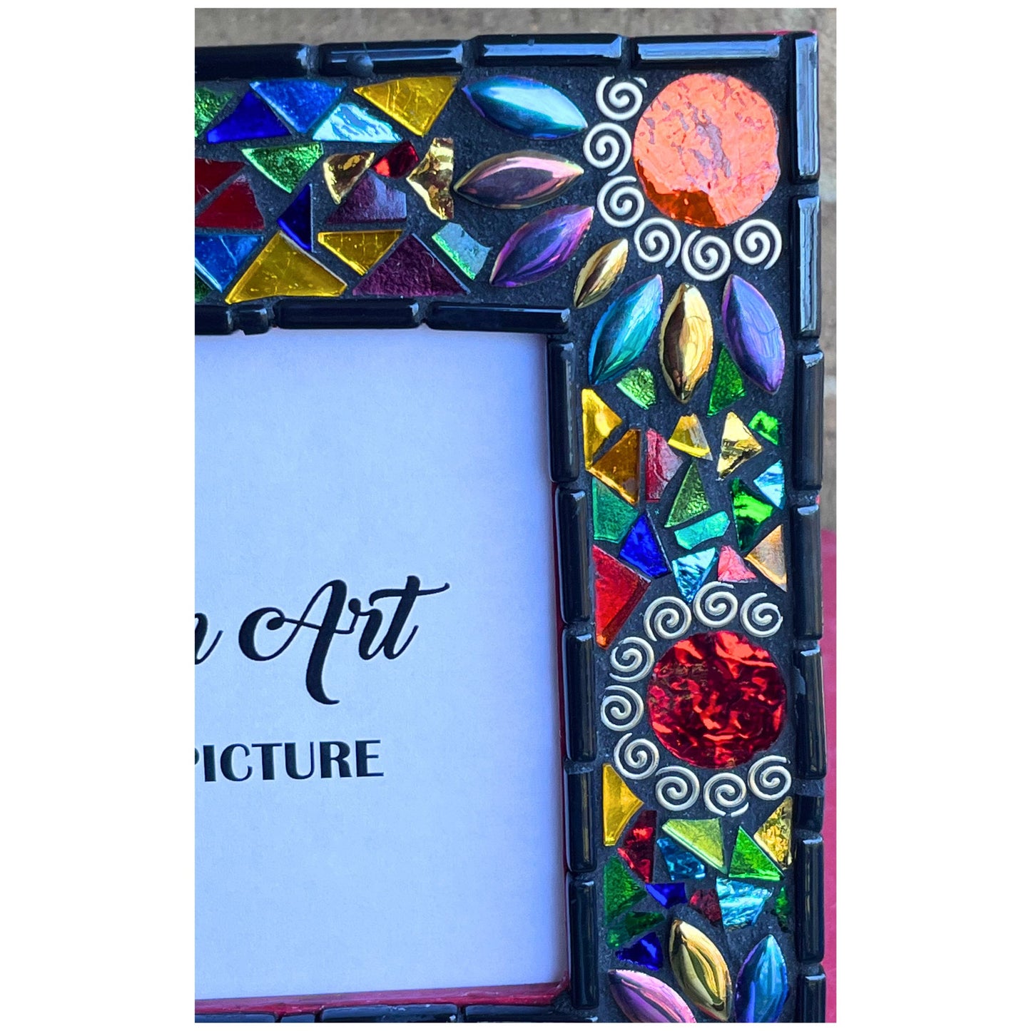 MOSAIC PHOTO FRAME| 5" x 7" | Iridescent Fiesta | Unique and Stylish! - PHOTO FRAMES