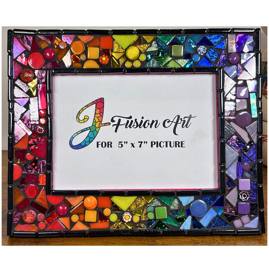 MOSAIC PHOTO FRAME| 5" x 7" | Rainbow texture! Best Seller! - PHOTO FRAMES