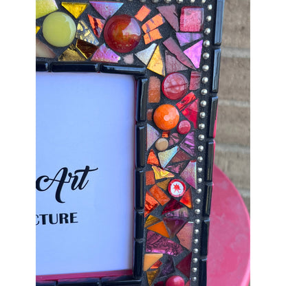 MOSAIC PHOTO FRAME| 5" x 7" | Rainbow Patchwork. Lots of texture Best Seller! - PHOTO FRAMES