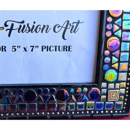 MOSAIC PHOTO FRAME| 5" x 7" | Black Iridescent | Elegant! - PHOTO FRAMES