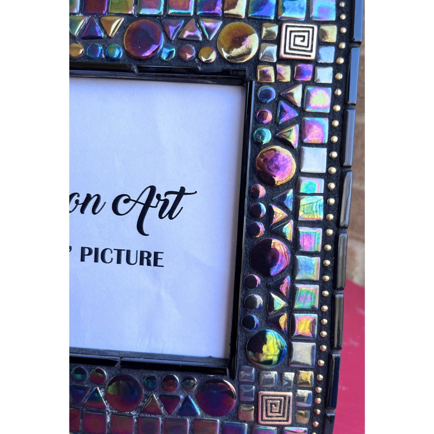 MOSAIC PHOTO FRAME| 5" x 7" | Black Iridescent | Elegant! - PHOTO FRAMES