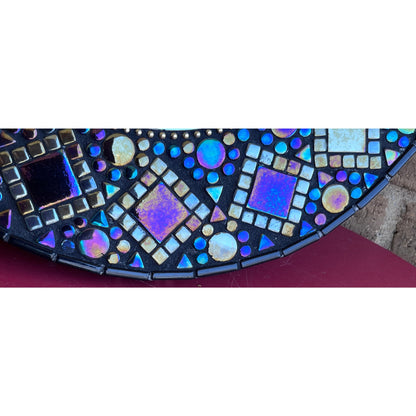 MOSAIC MIRROR 14" | Black Iridescent - Sophisticated! One of a kind - PHOTO FRAMES