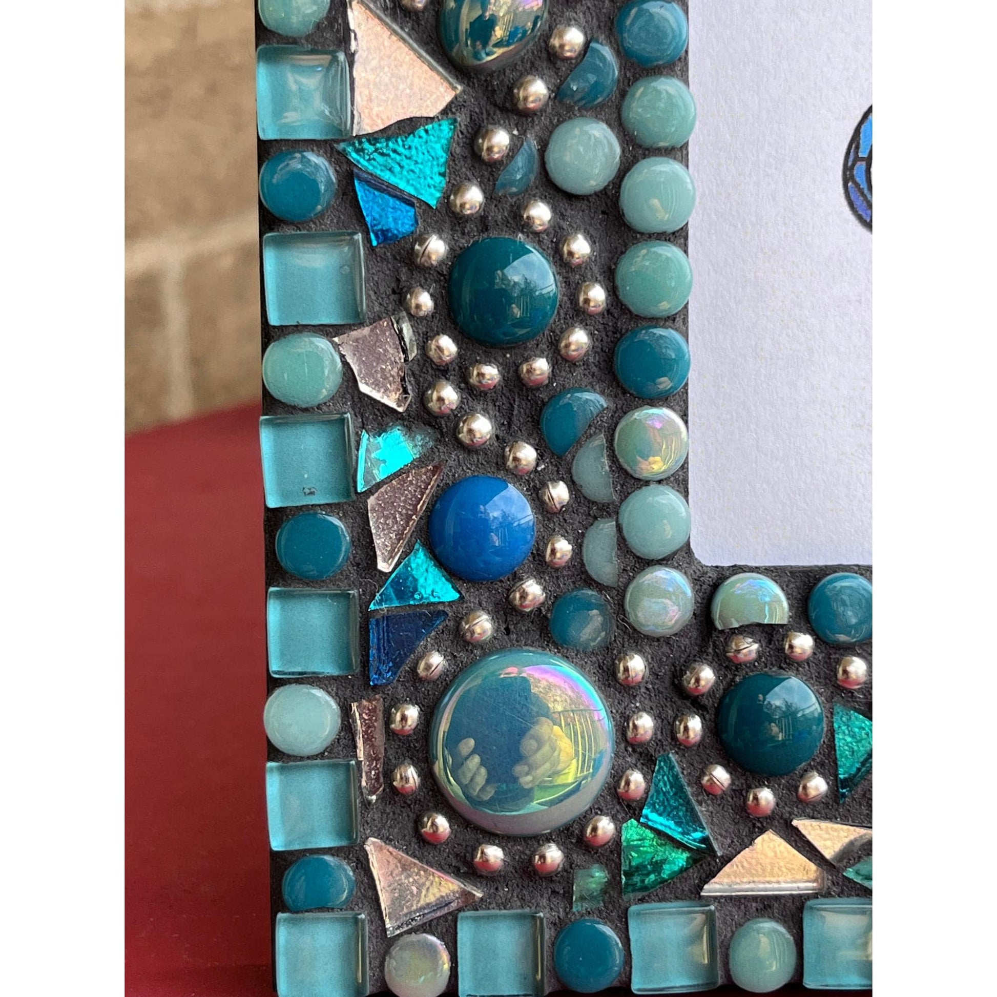 Aqua Waves 5x7 Mosaic Frame, Great Holiday Gift - Unique - PHOTO FRAMES