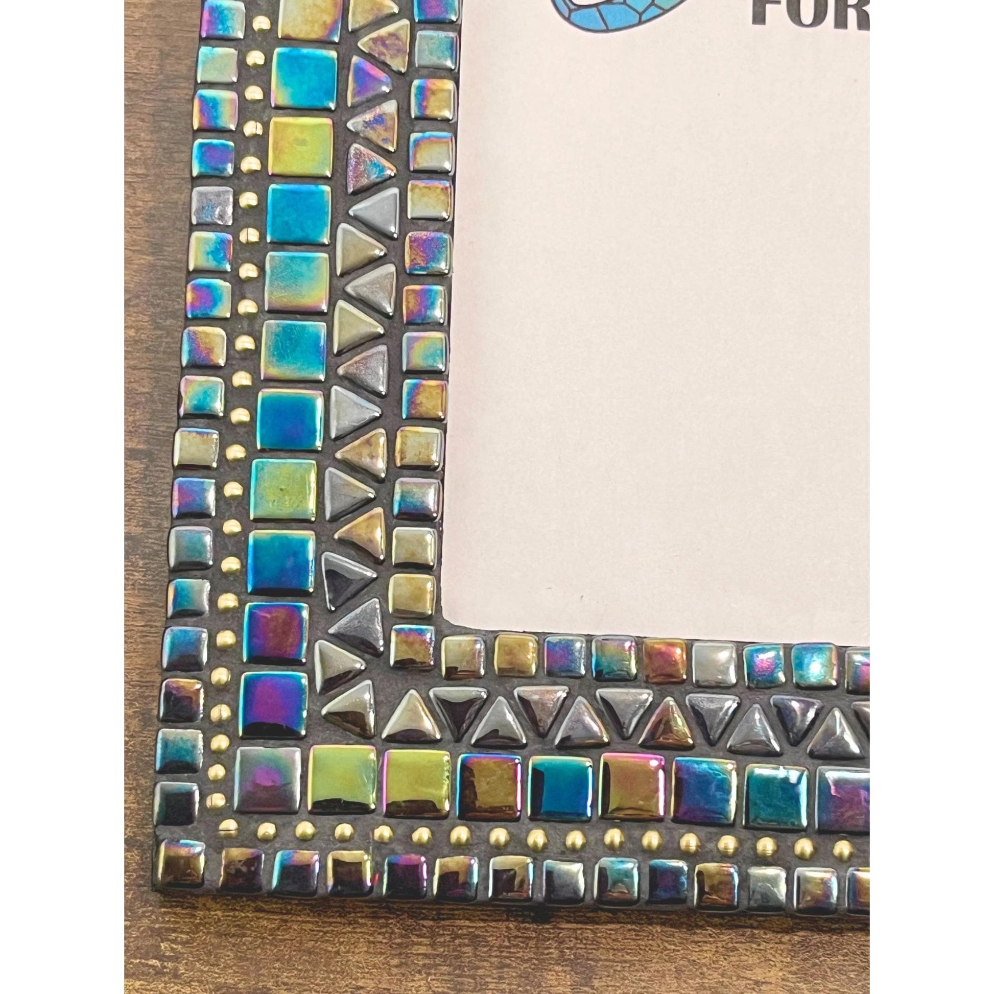 Sparkling Iridescent Mosaic Frame for Dad 8x10 - Stand Out with Style this Christmas! - PHOTO FRAMES