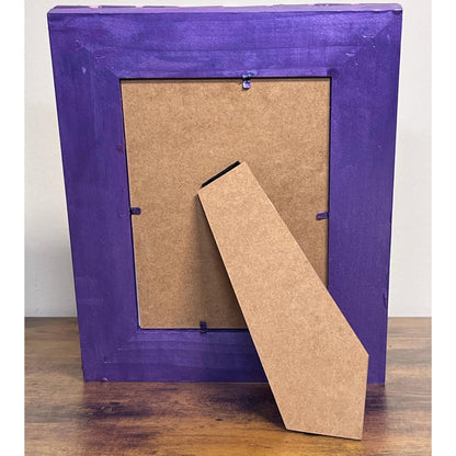 Purple Mosaic Photo Frame: 5x7 Tempered Glass Art