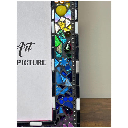 Rainbow Mosaic Photo Frame | 8" x 10" | Rainbow Patchwork. Lots of texture. Bestseller! - PHOTO FRAMES