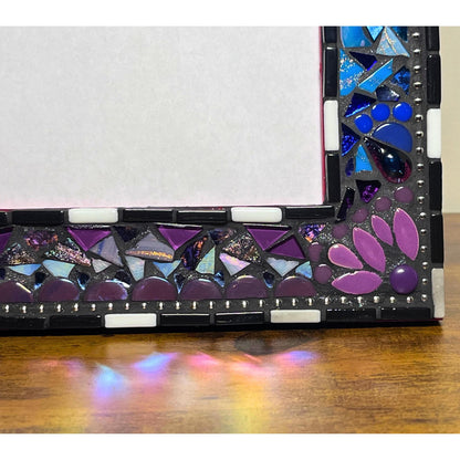 Rainbow Mosaic Photo Frame | 8" x 10" | Rainbow Patchwork. Lots of texture. Bestseller! - PHOTO FRAMES