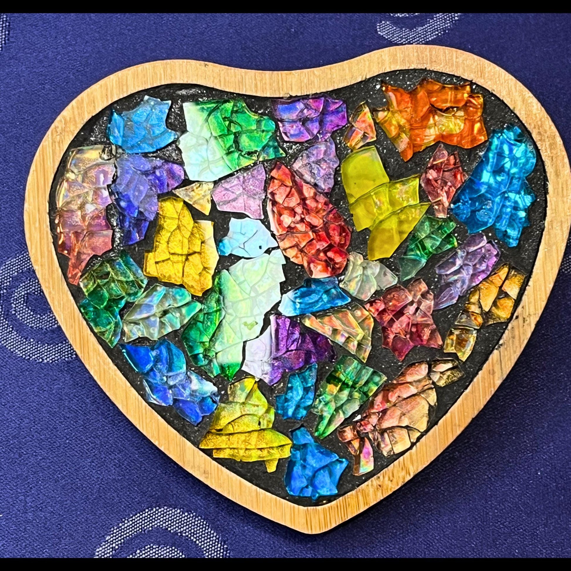 COASTER SET - 4 piece| Rainbow Tempered Glass| One of a kind - 