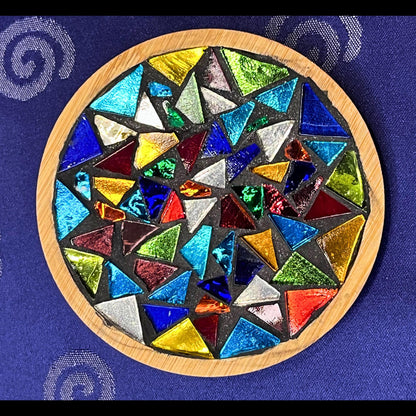 COASTER SET - 4 piece| Rainbow Kaleidoscope| One of a kind - 