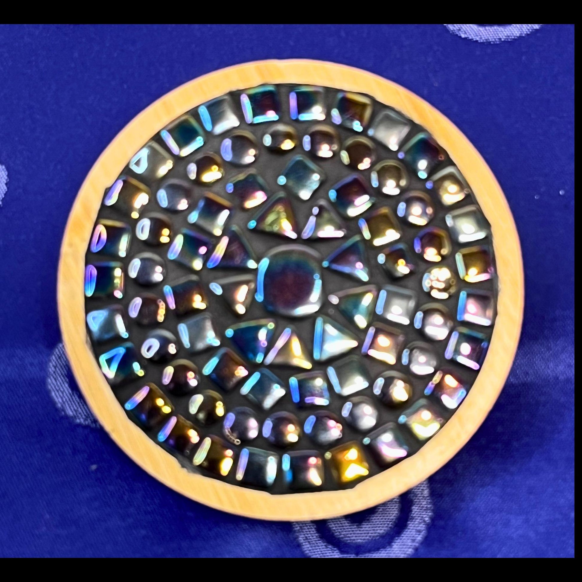 COASTER SET - 4 piece|Black Opal Iridescent| One of a kind - 