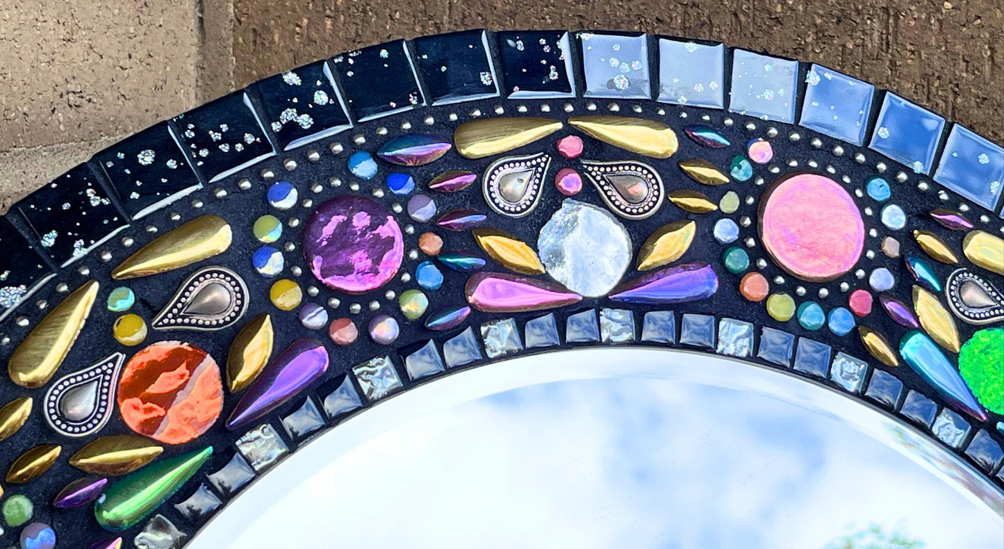 IRIDESCENT DRAGONFLY MIRROR |18 inches| One of a Kind - MIRRORS