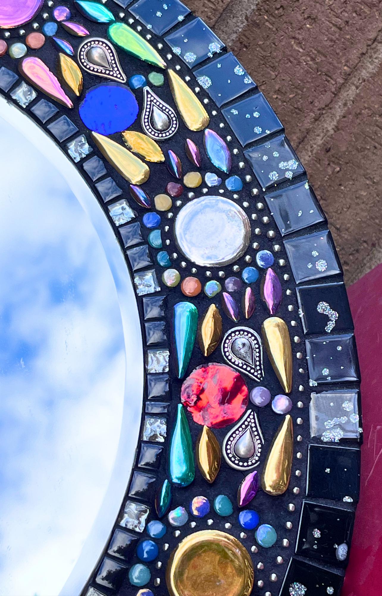 IRIDESCENT DRAGONFLY MIRROR |18 inches| One of a Kind - MIRRORS